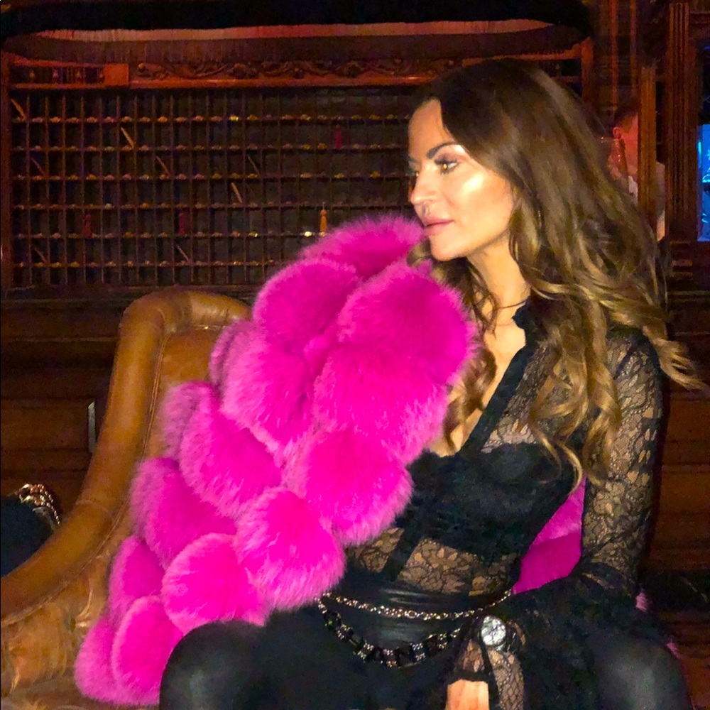 SOLD!!! Hot HOT Custom Colored Fushia  Fox Fur